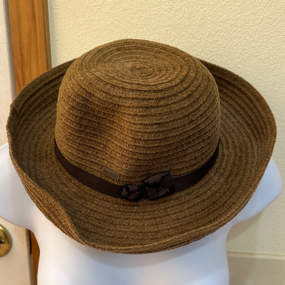 Betmar Tan Women's Hat with Bow Detail